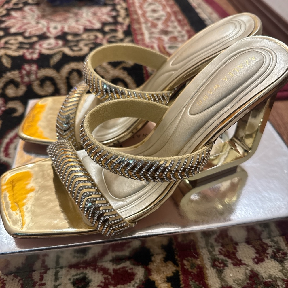 Zara Gold Women's Heeled Sandals